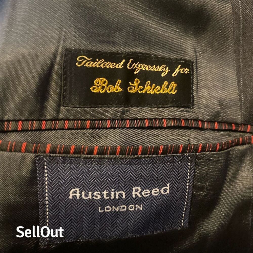Austin Reed Men's Blue Striped Suit Jacket Size 54 Formal 3-Button